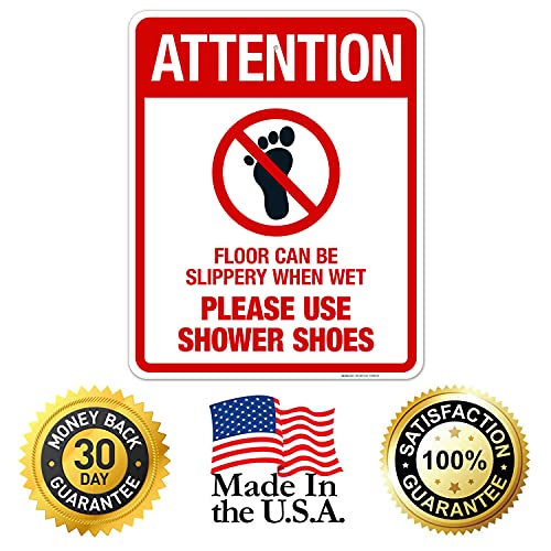 Floor Can Be Slippery When Wet Sign, - size: 24x30