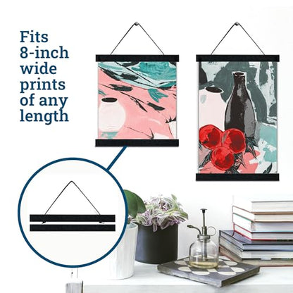 PHS Magnetic Poster Hanger, 8 in, Fits 8x10 to 8x16 Prints