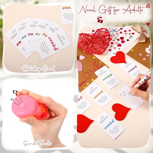 Liliful 24 Sets Candy Color Rubber Ducks with Knit Hat Sunglasses Card Bag - color: Candy Color