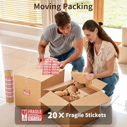 JARLINK Honeycomb Packing Paper, 15" x 213' Bubble Wrap Roll for Packing - size: 15"x 213'