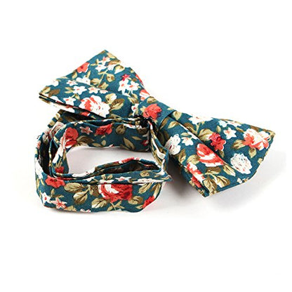 LEVAO Men's Cotton Floral Printing Bow Tie - color: Cb055