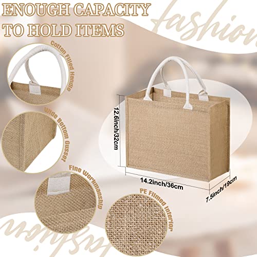 Silkfly 30 Pack Burlap Tote Bags Bulk Large Reusable Bag, Jute