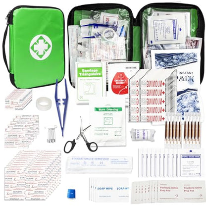 First Aid Kit 300PCS Car Home Camping Essentials Green 1st Aid - style: 300Pcs-Green