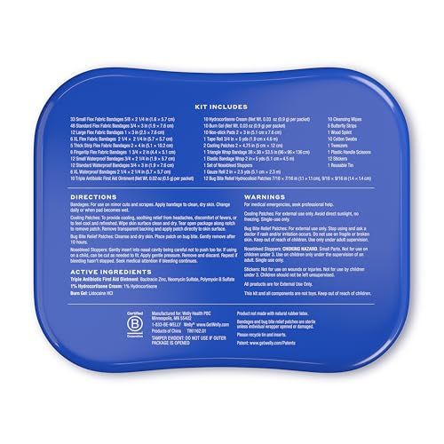 Welly Comprehensive First Aid Kit - FSA Eligible - Adhesive Bandages, Tape and Non-Stick Pads, Butterfly Strips, Cleansing Wipes, Ointments, Gauze, and More - 240 Pieces - color: Comprehensive First Aid Kit