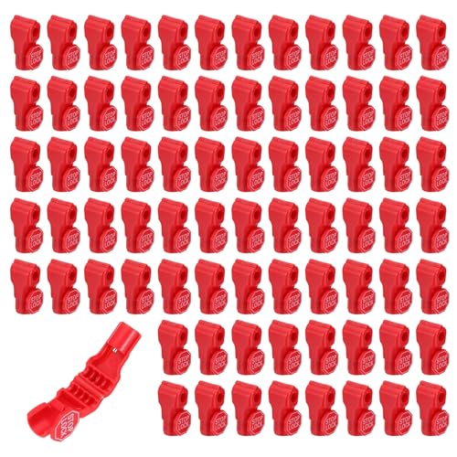 PATIKIL Hook Locks Stop Locks 7mm Plastic Magnet Security Hook Red 120Pcs - color: Red, size: 7mm