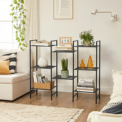 SONGMICS 4-Tier Storage Rack, Bathroom Shelf, Extendable Plant Stand