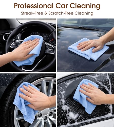 KitchLife Microfiber Cleaning Cloth Roll, 100 Pack - Tear-Away Microfiber Paper Towels, Lint-Free, Reusable, Washable for Kitchen, Car, Dishes, and Sensitive Surfaces (Blue) - color: Blue, size: 100 Pack