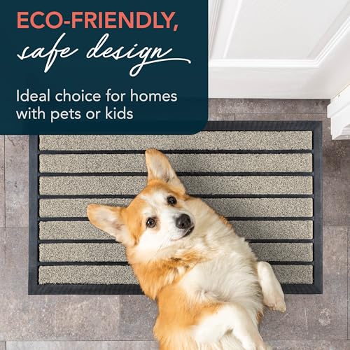 ubdyo Extra Durable Door Mat Outside Entrance (30" x 17", Bright Beige) - color: Bright Beige, size: 30" x 17" (Rectangular)