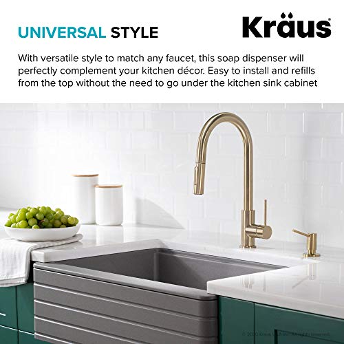KRAUS Kitchen Soap and Lotion Dispenser in Brushed Gold, KSD-43BG - color: Brushed Gold
