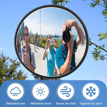12" Acrylic Convex Security Mirror, Wide Angle Indoor Outdoor