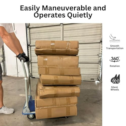 660 lbs Foldable Platform Truck Dolly with Swivel Wheels, Heavy Duty Moving Platform Hand Truck, 36.22 * 24.2 * 34.25 inches (PH300IRON) - size: PH300IRON