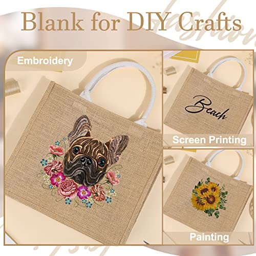 Silkfly 30 Pack Burlap Tote Bags Bulk Large Reusable Bag, Jute