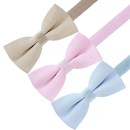 AUSKY 8 PACKS Elegant Adjustable Pre-tied Bow Ties for Men Boys (1&4&5&6&8 Pack for option) - color: D8