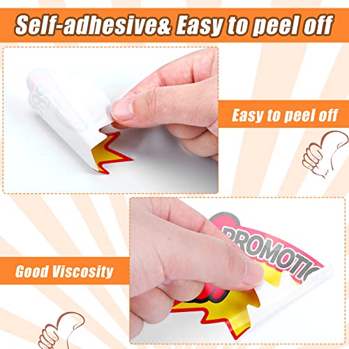 Tinlade 500 Pcs Price Tag Stickers, Starburst Sale Signs for Retail Store