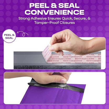 Purple Bubble Mailers 4x8, Self Seal Poly Padded Envelopes #000, 500 Pack - color: Purple, size: 4"x8" / 500 Pack