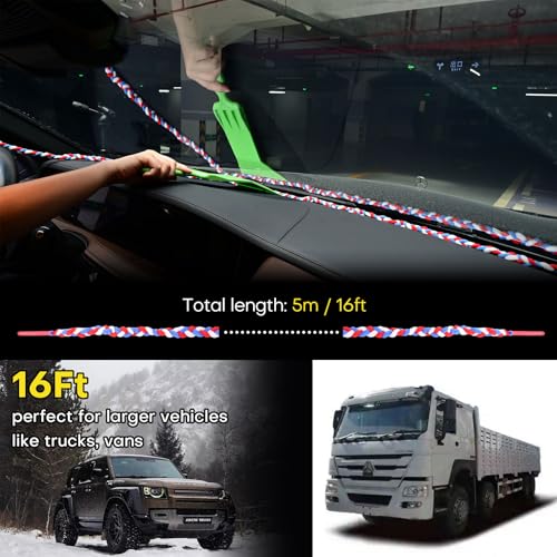 NEWISHTOOL 16 Ft Soak Rope for Window Tint, 5M Microfiber Rope Tools