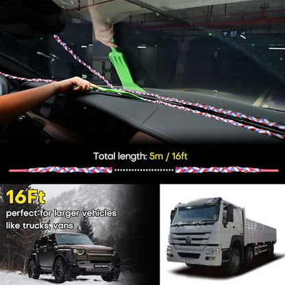 NEWISHTOOL 16 Ft Soak Rope for Window Tint, 5M Microfiber Rope Tools