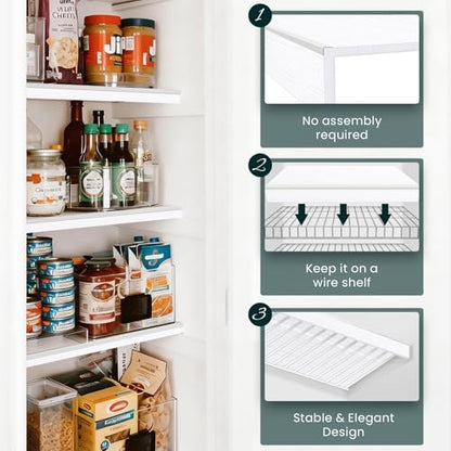 Wire Shelf Covers, 32" W X 12" D, 4 Pack, Wood Covers for Wire Shelves - size: 32x12 in