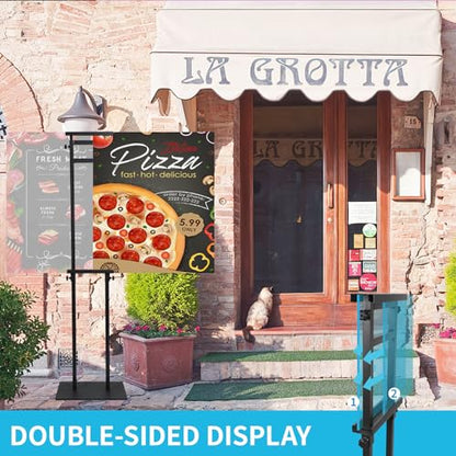 Poster Stand for Display, Adjustable Heavy Duty Poster Board Stand - size: Double-Pole Poster Stand 4 Pack