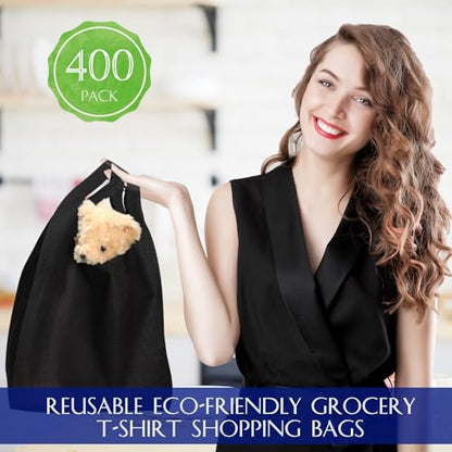 Windyun Large Grocery Bags Bulk Non Woven Totes - color: Black