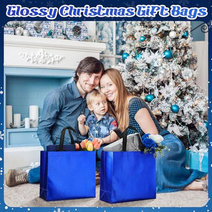 Eccliy 80 Pcs Reusable Gift Bags, Large, Blue - color: Blue, size: Large
