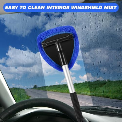 Baderke 10 Pcs Windshield Cleaning Tool Car Window Cleaner, Royal Blue - color: Royal Blue