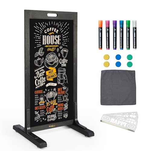 Pubell Magnetic Sandwich Chalkboard Board Signs - color: T-black