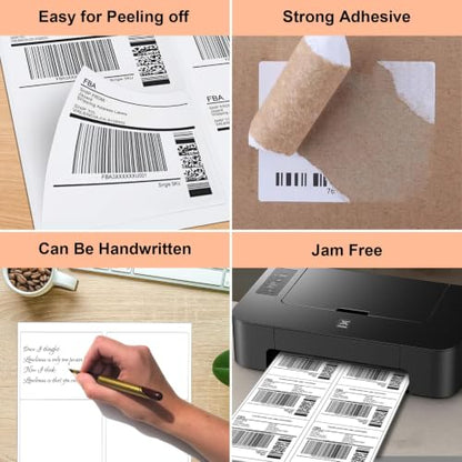 30 UP 3000 Stickers 100 Sheets 1" x 2-5/8" Shipping Return Address Labels for Laser Inkjet Printer, White Blank Mailing Labels - size: 30UP(1" x 2-5/8")