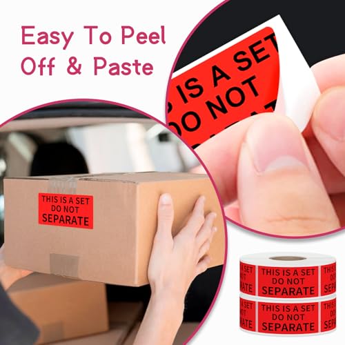 1" x 2" This is a Set Do Not Separate Labels, 12 Rolls, 6000 Labels - size: 1" x 2"