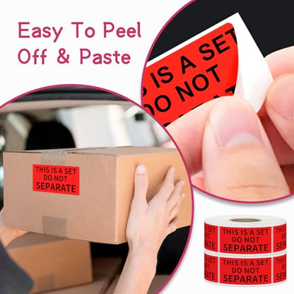 1" x 2" This is a Set Do Not Separate Labels, 12 Rolls, 6000 Labels - size: 1" x 2"