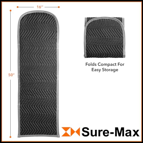Sure-Max Heavy Duty Round Top Hand Truck Dolly Cover, Woven Cotton/Polyester, 50" x 16", Black