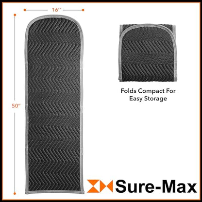 Sure-Max Heavy Duty Round Top Hand Truck Dolly Cover, Woven Cotton/Polyester, 50" x 16", Black