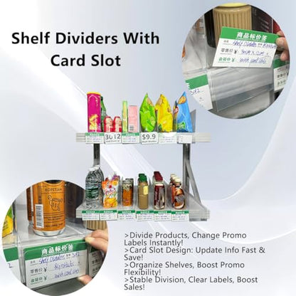 20 Pcs 30*12 CM medicine cabinet dividers，purse dividers for wire shelves，separator shelf dividers warehouse shelf isolation board pvc shelf label for supermarket clothing cabinet storehouse shelf - size: 3012-Card Slot
