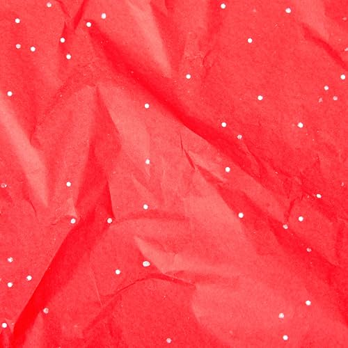 SUNCOLOR 36 Sheets Glitter Red Tissue Paper for Gift Bags, 20 x 20 Inch Sparkling Tissue for Gift Wrapping, Crafts & Holiday Packaging - color: Red