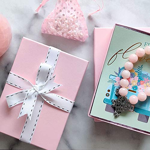TheDisplayGuys 25 Cardboard Gift Jewelry Boxes w/Paddings #53-5.4x3.9x1 - color: Baby Pink