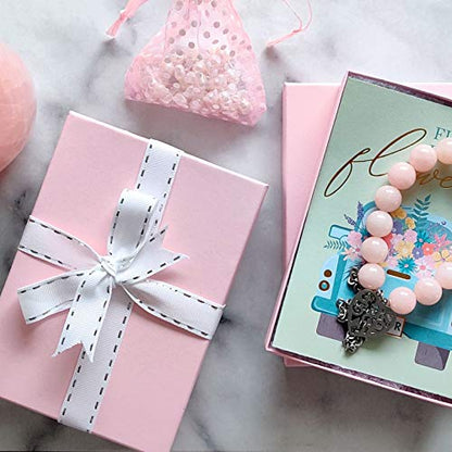 TheDisplayGuys 25 Cardboard Gift Jewelry Boxes w/Paddings #53-5.4x3.9x1 - color: Baby Pink