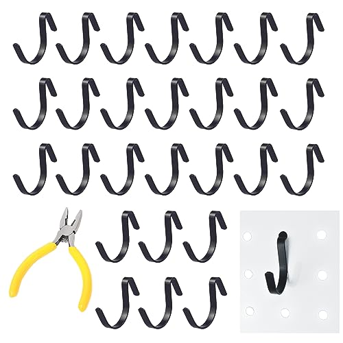 Pegboard J Hooks Black 80pcs Peg Board Metal Tool Hangers for Garage Craft - style: 80pcs Black J Hooks