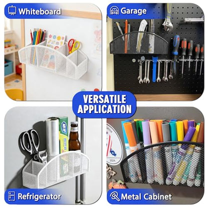 Magnetic Dry Erase Marker Holder for Whiteboard, 5 Slots Whiteboard Organizer with Strong Magnet, 10 Inch Storage Holder for Markers, Erasers, Pens and Classroom Supplies (White) - size: 5 Slots Magnetic Dry Erase Marker Holder(White)
