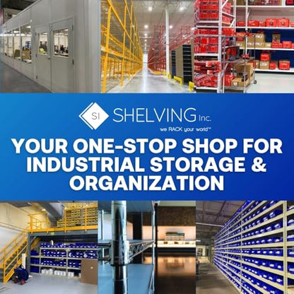 SI Shelving Inc. 24" d x 7" w x 6" h ShelfMax Akro Bins, Blue, 10 Count