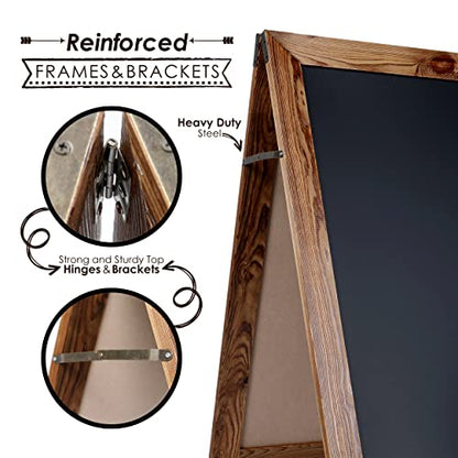 Loddie Doddie Magnetic Chalkboard Sign, Sandwich Board, Brown, 40 x 20 in