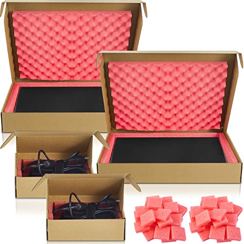 Gueevin 2 Set Laptop Shipping Box with Foam Protection Computer Mailing Box
