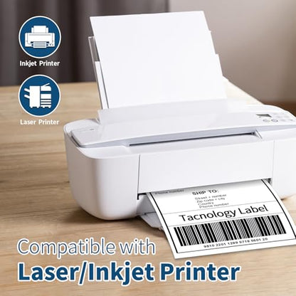 25 Sheets 25 Labels 8.5" x 11" Full Sheet Label Sticker Paper for Laser & Inkjet Printers, Multipurpose White Label Sticker Sheets, Full Page Shipping Labels - color: Full Sheet | 8.5" X 11" | 25 Labels