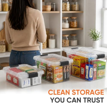Superio 1.27 Quart Clear Plastic Storage Containers with Lids, Stackable Organizer Bins, BPA-Free Storage Boxes for Home, Office, Dorm & Classroom, 2 Pack - size: 1.27 Quart