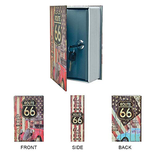 Diversion Book Safe Storage Box, Dictionary Secret Safe with Security Combination Lock/Key - style: 66 Route-Key