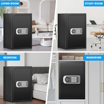 [19.7" Tall] Safe Box, 3.5 Cuft Home Safes with Fireproof Waterproof Bag - size: 3.5 Cuft