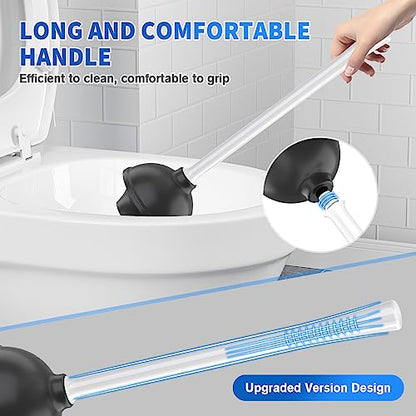 LOVLOY Toilet Plunger and Brush, Bowl Brush and Heavy Duty Toilet Plunger Set with Ventilated Holder, 2-in-1 Toilet Brush and Plunger Combo for 5.3-inch Toilet Drain Bathroom Cleaning (White) - color: White