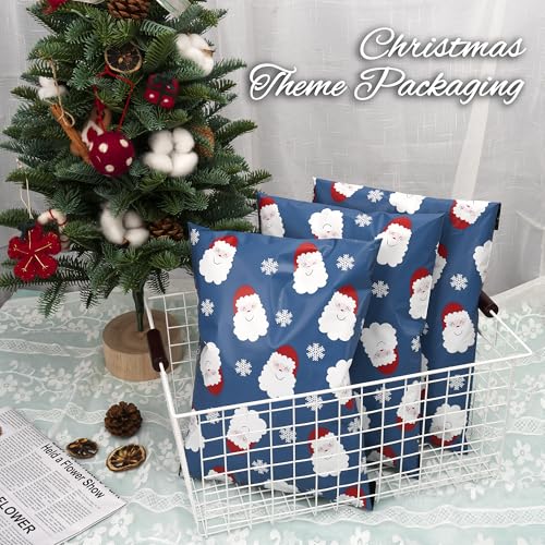 Christmas Poly Mailer 10x13 Inch 25 Pcs, Santa Claus and Snowflakes - color: Santa Claus and Snowflakes, size: 10x13 Inch 25Pcs
