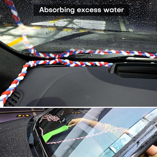 NEWISHTOOL 16 Ft Soak Rope for Window Tint, 5M Microfiber Rope Tools