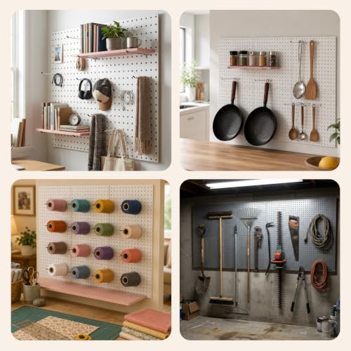 JEAWIWI 30 Pcs Metal Pegboard Hooks, 8 Inch, Fit 1/8 in Peg Board