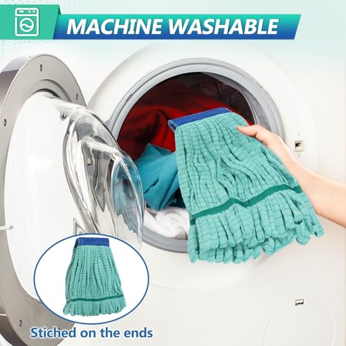 10 pcs Large Microfiber Tube Mop Heads,18 oz Heavy Duty Commercial Mop Head Replacement Reusable Machine Washable for Hardwood,Tile,Laminate Floors